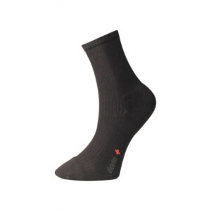 Ponožky s jemným zovretím lemu - s mikroplyšom v päte a špičke - tmavo šedá - Ovecha Veľkosť: 31-32