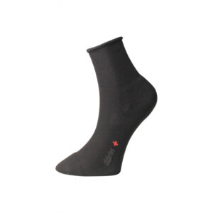 Ponožky s jemným zovretím lemu "Roll-top" - s mikroplyšom - čierne - Ovecha Veľkosť: 31-32