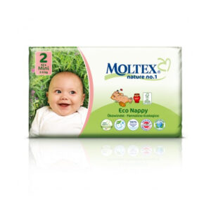 Moltex 2 detské prírodné plienky Mini 3-6 kg 42 ks