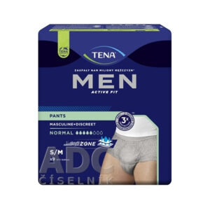 TENA Men Pants Plus Grey S/M naťahovacie inkontinenčné nohavičky pre mužov 9ks