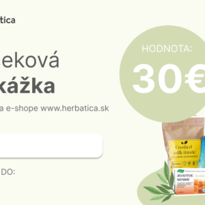 Darčeková poukážka Herbatica v hodnote 30€