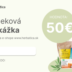 Darčeková poukážka Herbatica v hodnote 50€