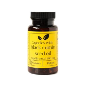 Olej zo semien čiernej rasce (Nigella sativa) v kapsulách /300 mg - 100 kapsúl - Herbatica