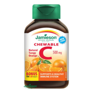 Jamieson Vitamín C 500 mg tablety na cmúľanie s príchuťou pomaranča 100 + 20 tbl ZDARMA