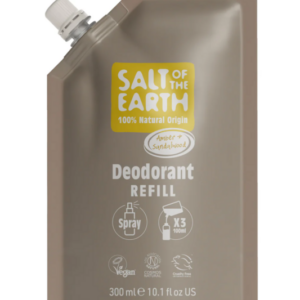 Salt of the Earth - Prírodný kryštálový deodorant Jantár Santalové drevo náplň do spreja 300ml