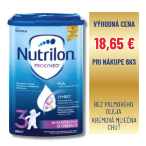Nutrilon 3 PROSYNEO H.A. - Hydrolyzed Advance (12+ mesiacov) 6x800g