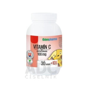 EDENPharma VITAMÍN C 100 mg príchuť jahoda