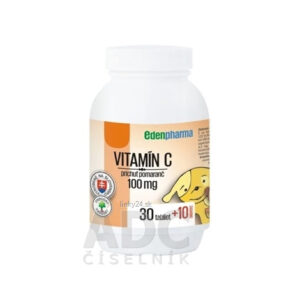 EDENPharma VITAMÍN C 100 mg príchuť pomaranč