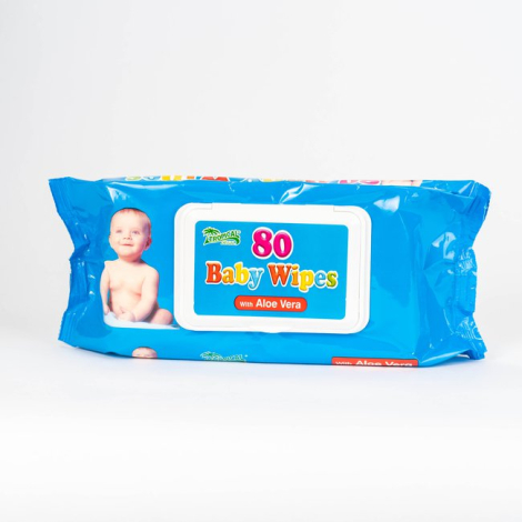 HYGIENICKÉ UTIERKY BABY WIPES S ALOE VERA vlhčené obrúsky 80 ks