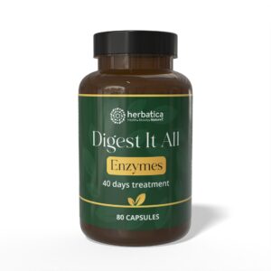 Komplex tráviacich enzýmov - 80 vegánskych kapsúl - Herbatica