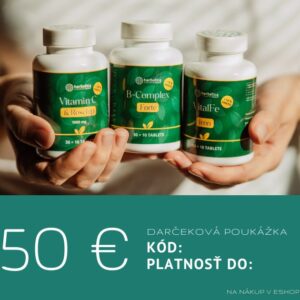 Darčeková poukážka Herbatica v hodnote 50€