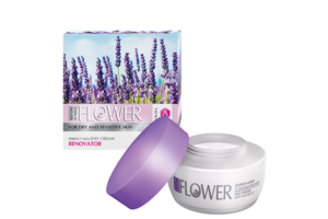FLOWER Rozjasňujúci denný pleťový krém pre suchú a citlivú pokožku s levanduľovým extraktom 50 ml - NATURE OF AGIVA