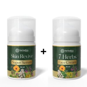 Herbatica Zvýhodnený set: Anti‑Age Duo – Skin Revive SuperSerum + 7 Herbs Face Cream
