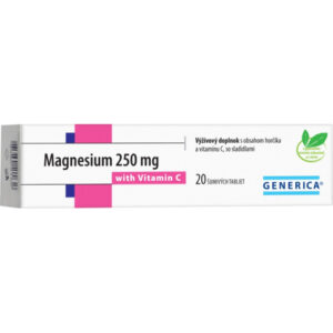Generica Magnesium 250 mg + Vitamin C 20 tbl eff.