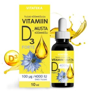 Vitamín D3 4000 IU s olejom z čiernej rasce – 10 ml – Vitateka