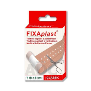 FIXAplast CLASSIC textilná náplasť s vankúšikom 6cm x 1m 1 ks
