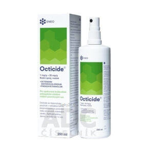 Octicide 1 mg/g + 20 mg/g dermálny roztokový sprej