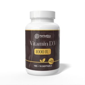 Vitamín D3 1000 IU - 110 softgelových kapsúl - Herbatica