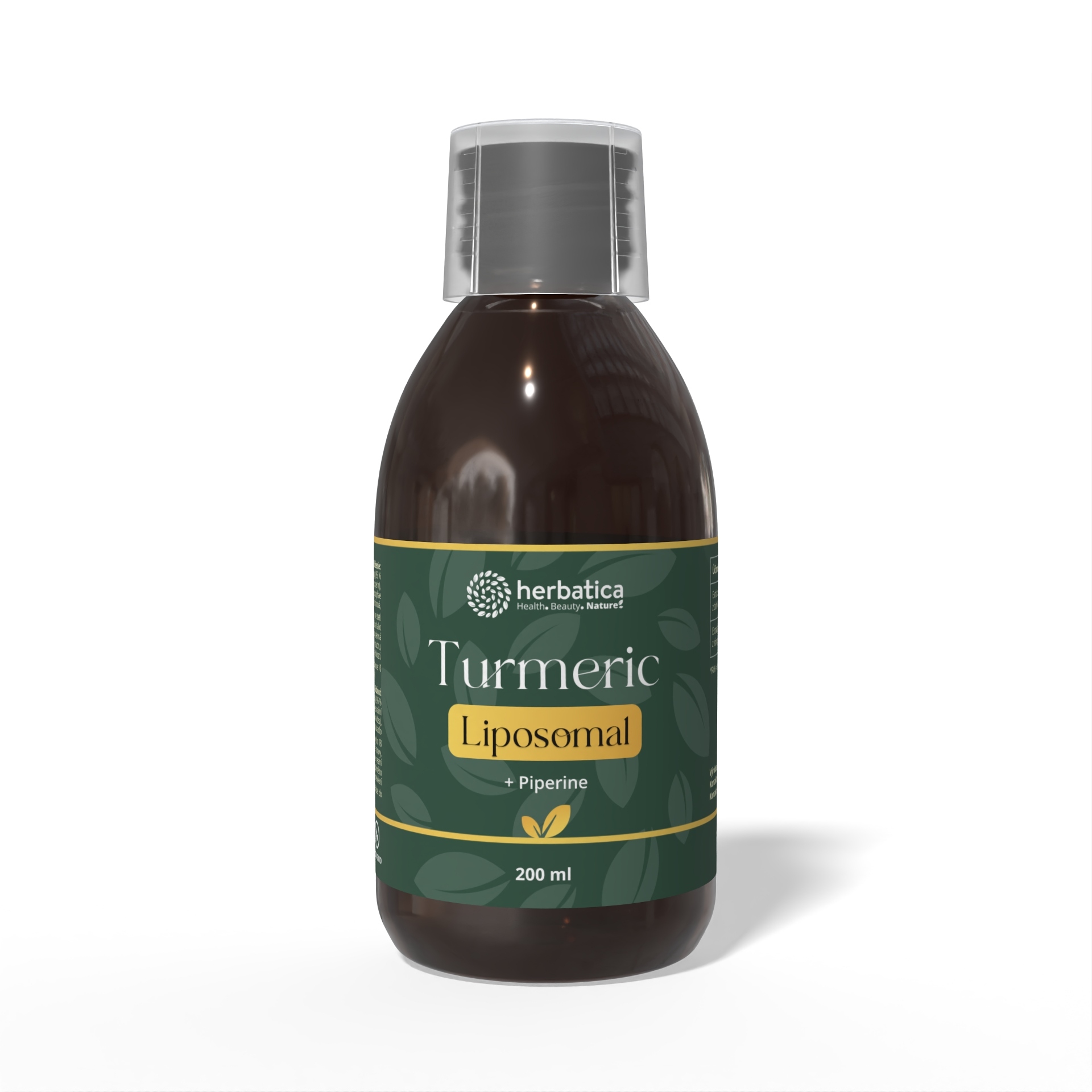 Lipozomálny Kurkuma Extrakt + Piperín - 200 ml - Herbatica