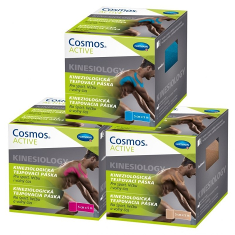 Cosmos Active Kineziologická tejpovacia páska modrá 5cm x 5 m 1 ks