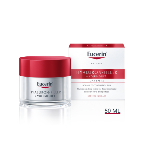 Eucerin Hyaluron-Filler + Volume-Lift Denný krém pre normálnu a zmiešanú pleť SPF 15 50ml