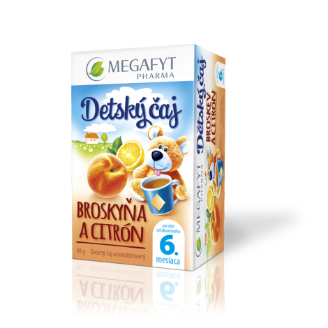 MEGAFYT Detský čaj BROSKYŇA A CITRÓN ovocný čaj