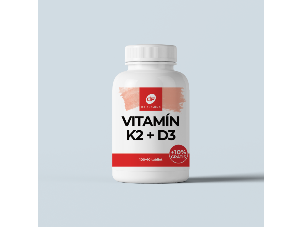 Vitamín K2 100μg + D3 3000IU - 110 tabliet - Dr. Fleming