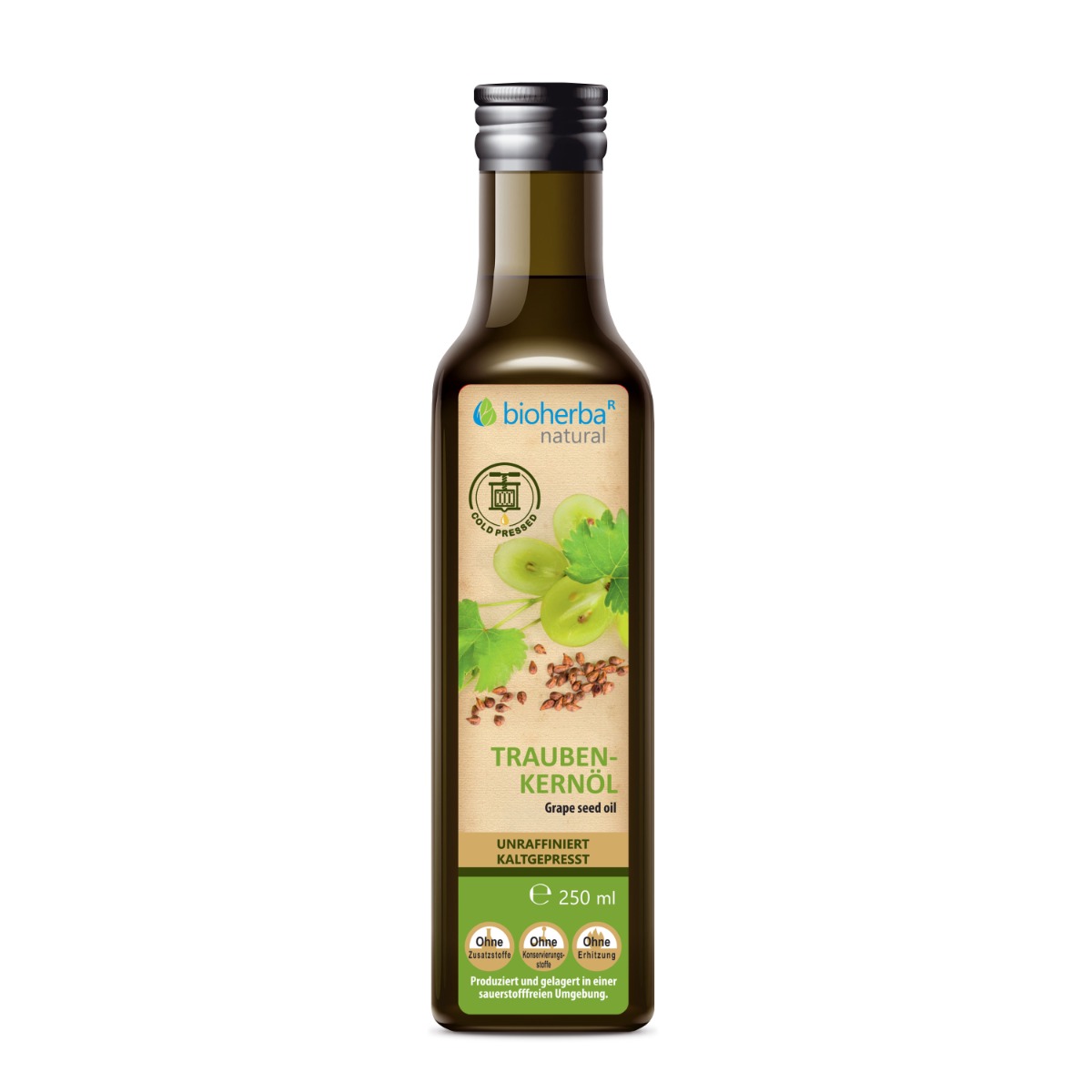 Hroznový olej lisovaný za studena - 250 ml - Bioherba