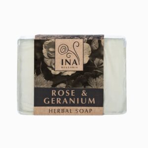 Prírodné bylinné mydlo s olejom z ruže - vyživujúci účinok - 105 g - INA Essentials