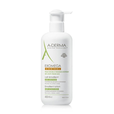 A-DERMA EXOMEGA CONTROL LAIT ÉMOLLIENT emolienčné mlieko "proti škrabaniu" 400 ml
