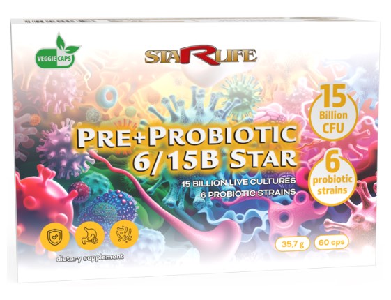 Pre+Probiotic 6/15B STAR - probiotiká a prebiotiká