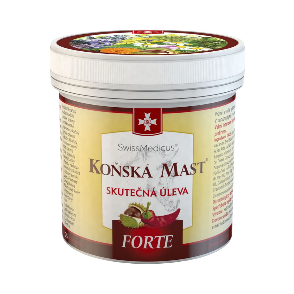 Konská masť forte hrejivá 250 ml – SwissMedicus