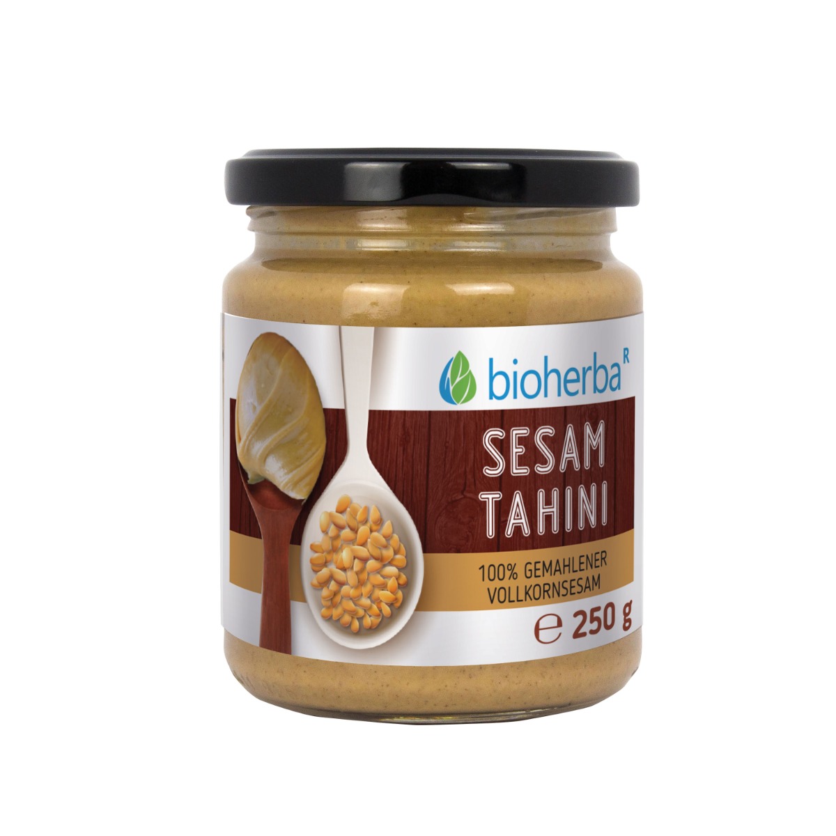 100 % sezamové tahini z mletého celozrnného sezamu – 250 g – Bioherba