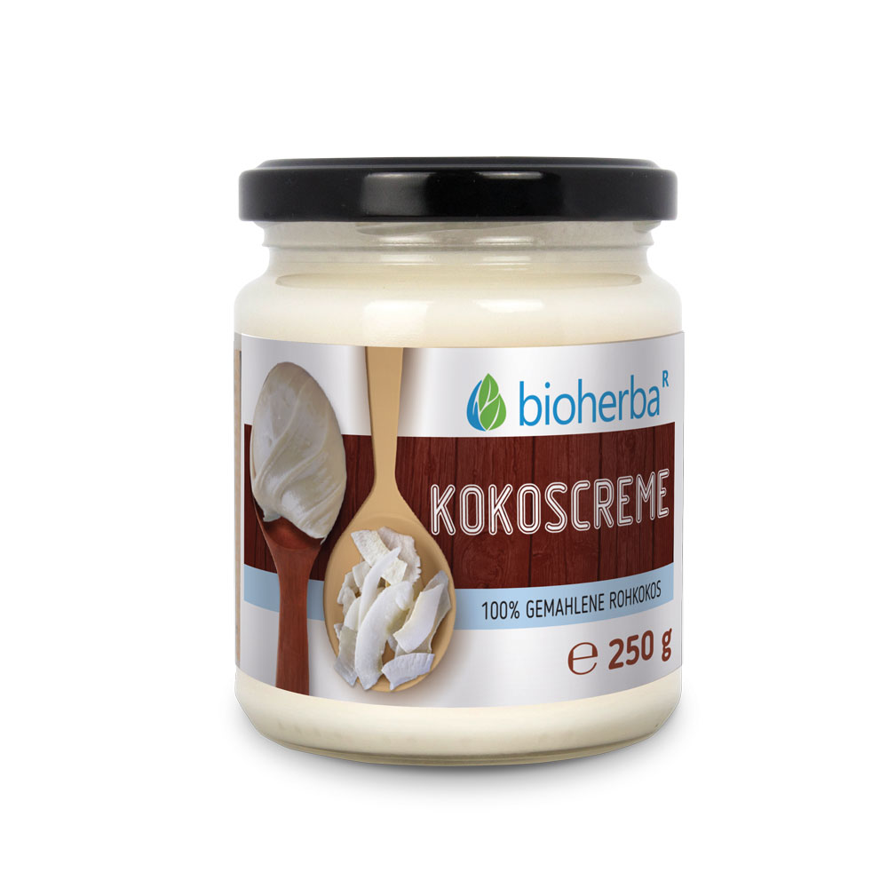 100 % kokosový krém z mletého surového kokosu – 250 g – Bioherba