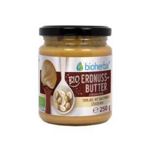 100 % bio arašidové maslo crunchy – 250 g – Bioherba