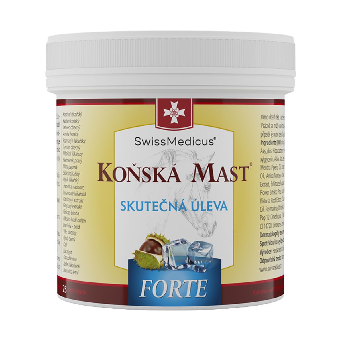 Konská masť FORTE chladivá - 500 ml - SwissMedicus