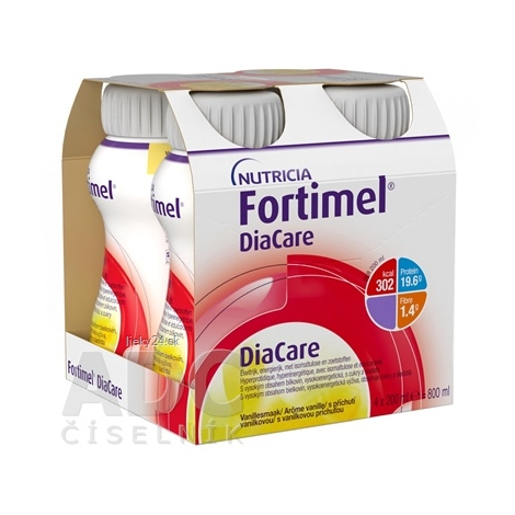 Fortimel DiaCare s vanilkovou príchuťou 4x200ml