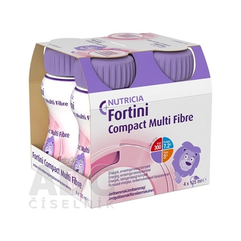 Fortini Compact Multi Fibre s jahodovou príchuťou 4x125ml