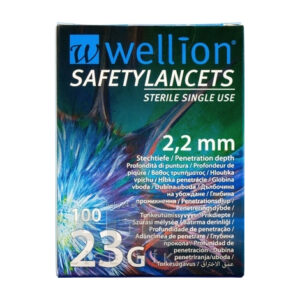 Wellion SAFETYLANCETS 23G - Lanceta bezpečnostná 100ks