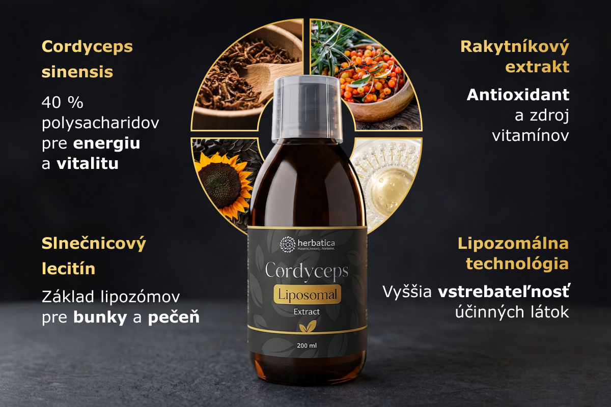 Lipozomálny extrakt Cordyceps - 200 ml - Herbatica