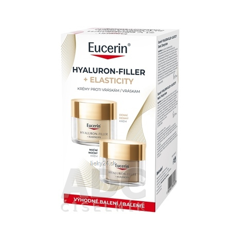 Eucerin HYALURON-FILLER +ELASTICITY Duopack denný krém SPF15 50ml + nočný krém 50ml