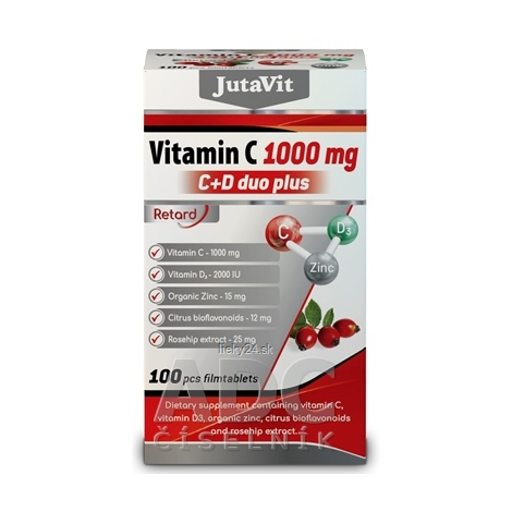JutaVit Vitamín C 1000 mg + D3 2000 IU duo plus