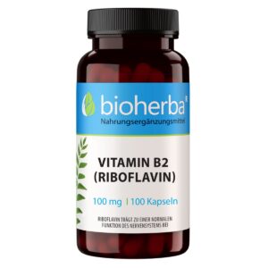 Vitamín B2 (Riboflavín) 100 mg – 100 kapsúl – Bioherba