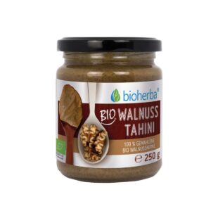 100 % bio orechové tahini z mletých bio vlašských orechov – 250 g – Bioherba