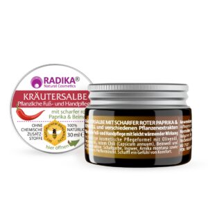 Bylinná masť s červenou paprikou a kostihojom - 30 ml - Bioherba