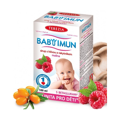 Terezia Babyimun sirup s hlivou a rakytníkom malina 100 ml