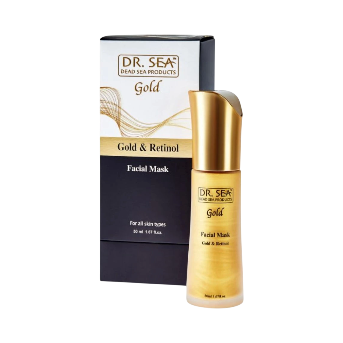 Pleťová maska na tvár Gold & Retinol - 50ml - Dr. Sea