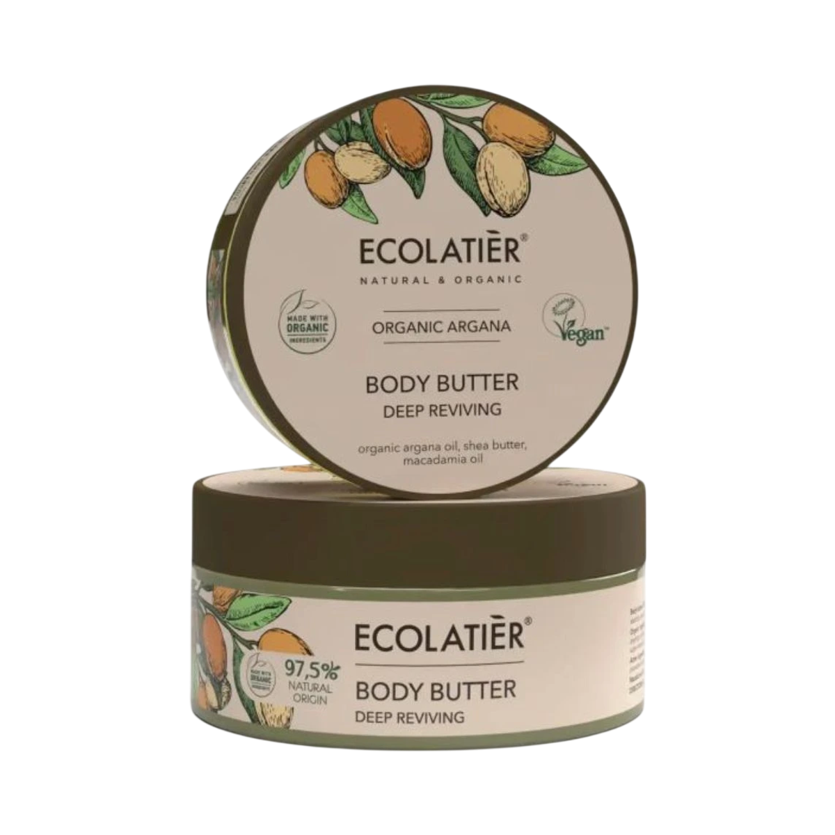 Telové maslo hĺbkovo vyživujúce Organic Argana - 200 ml - Ecolatier