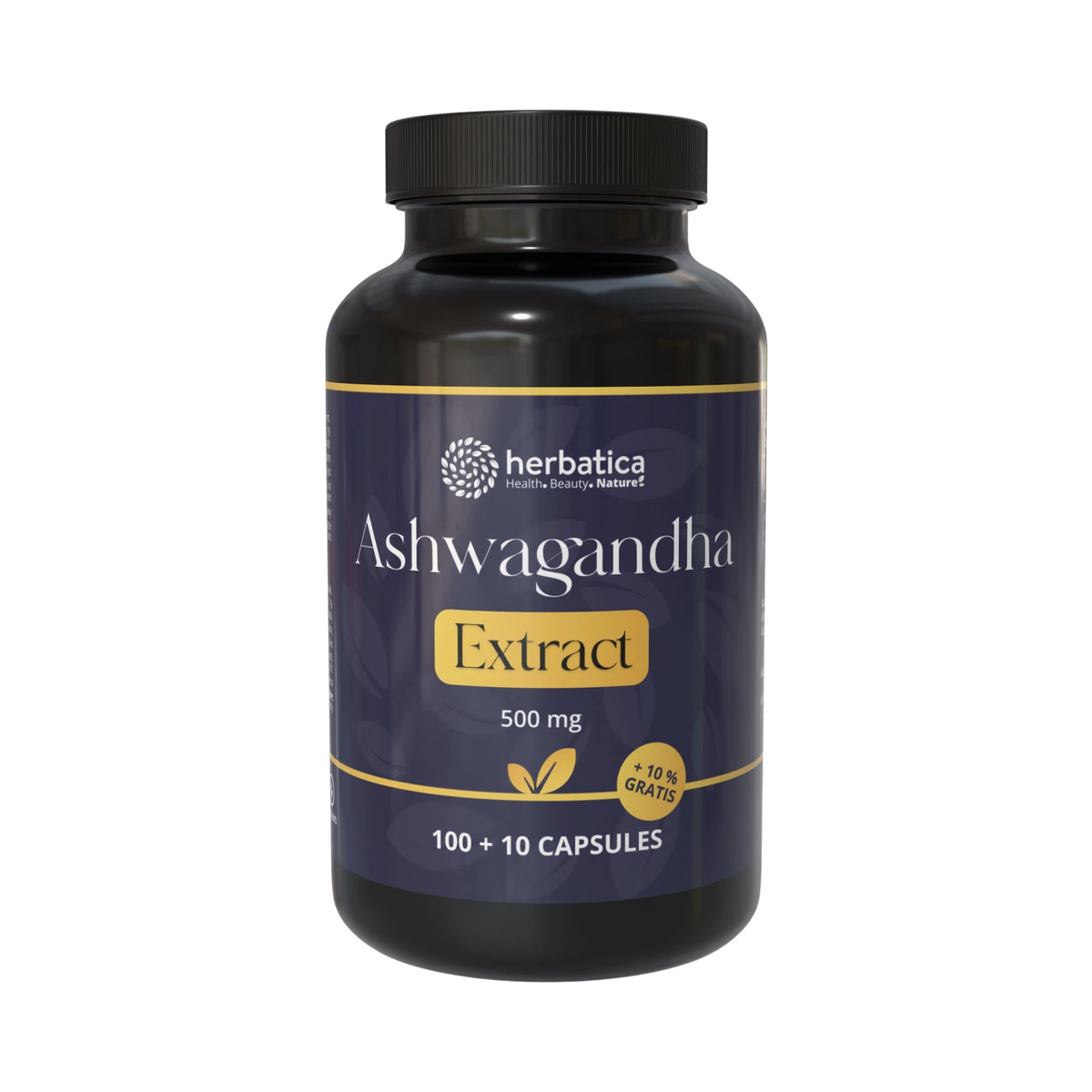 Ashwagandha vegánske kapsuly - 7% extrakt whitanolidov - 110 kapsúl - Herbatica