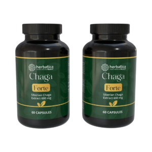 Zvýhodnený set: 2 x Čaga sibírska FORTE - 60 vegánskych kapsúl (600mg/ kapsula) - Herbatica